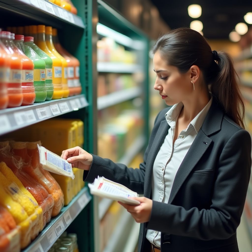 Persona comparando precios entre productos